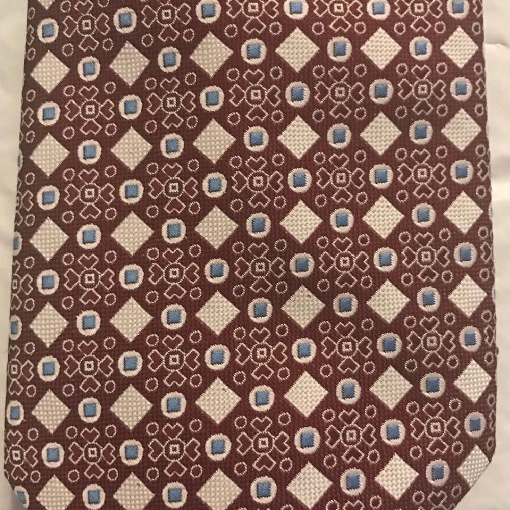 Vintage Tie Bullock's - Burgundy, Turquoise, Creme